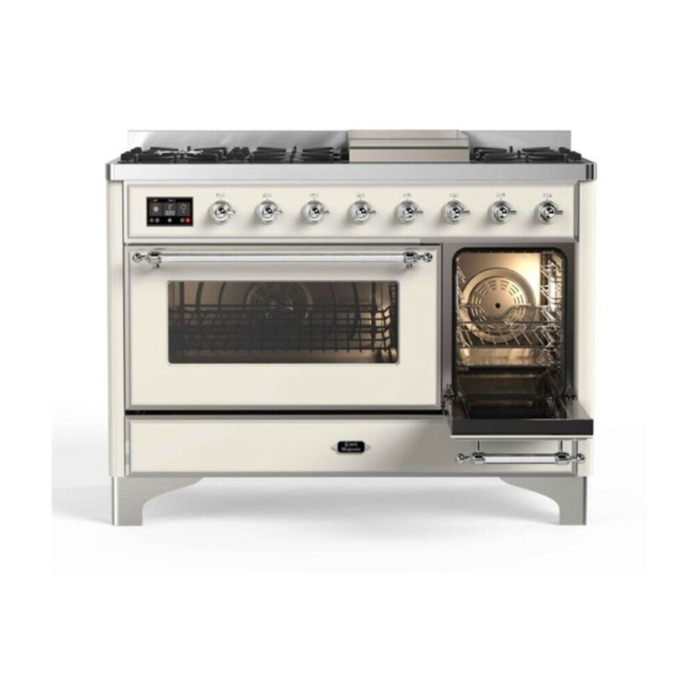 ILVE UM12F Majestic II 48 inch Dual Fuel Range with 8 Burners, Griddle