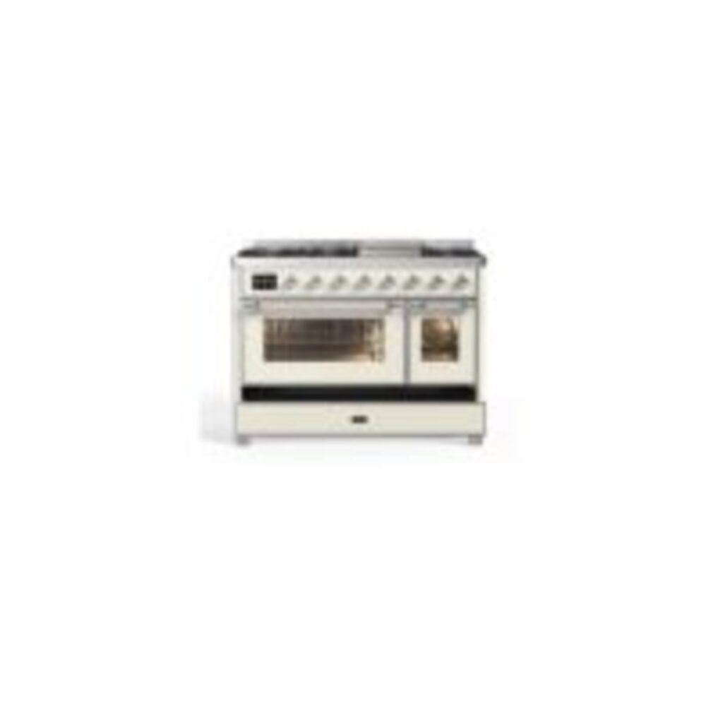ILVE UM12F Majestic II 48 inch Dual Fuel Range with 8 Burners, Griddle
