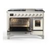 ILVE UM12F Majestic II 48 inch Dual Fuel Range with 8 Burners, Griddle