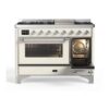 ILVE UM12F Majestic II 48 inch Dual Fuel Range with 8 Burners, Griddle