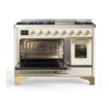 ILVE UM12F Majestic II 48 inch Dual Fuel Range with 8 Burners, Griddle