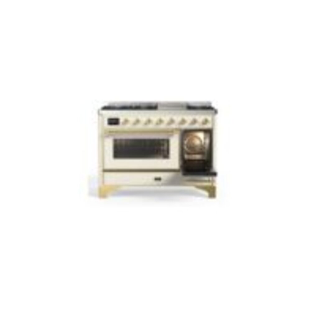 ILVE UM12F Majestic II 48 inch Dual Fuel Range with 8 Burners, Griddle