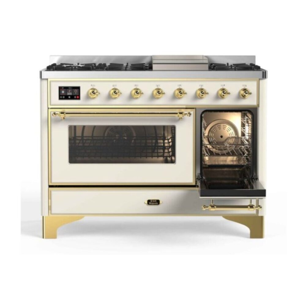 ILVE UM12F Majestic II 48 inch Dual Fuel Range with 8 Burners, Griddle
