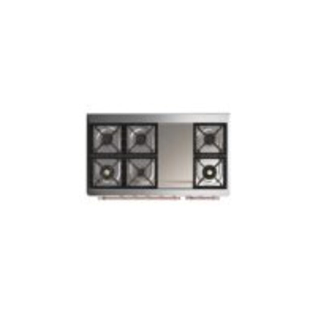 ILVE UM12F Majestic II 48 inch Dual Fuel Range with 8 Burners, Griddle