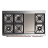 ILVE UM12F Majestic II 48 inch Dual Fuel Range with 8 Burners, Griddle