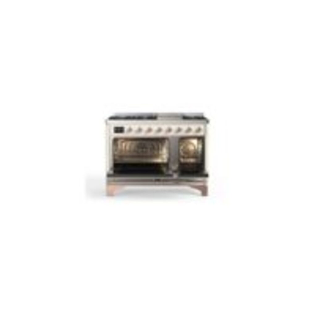 ILVE_UM12FDNS3AWPLP_Majestic_II_48"_Dual_Fuel_Range_Top_Angle