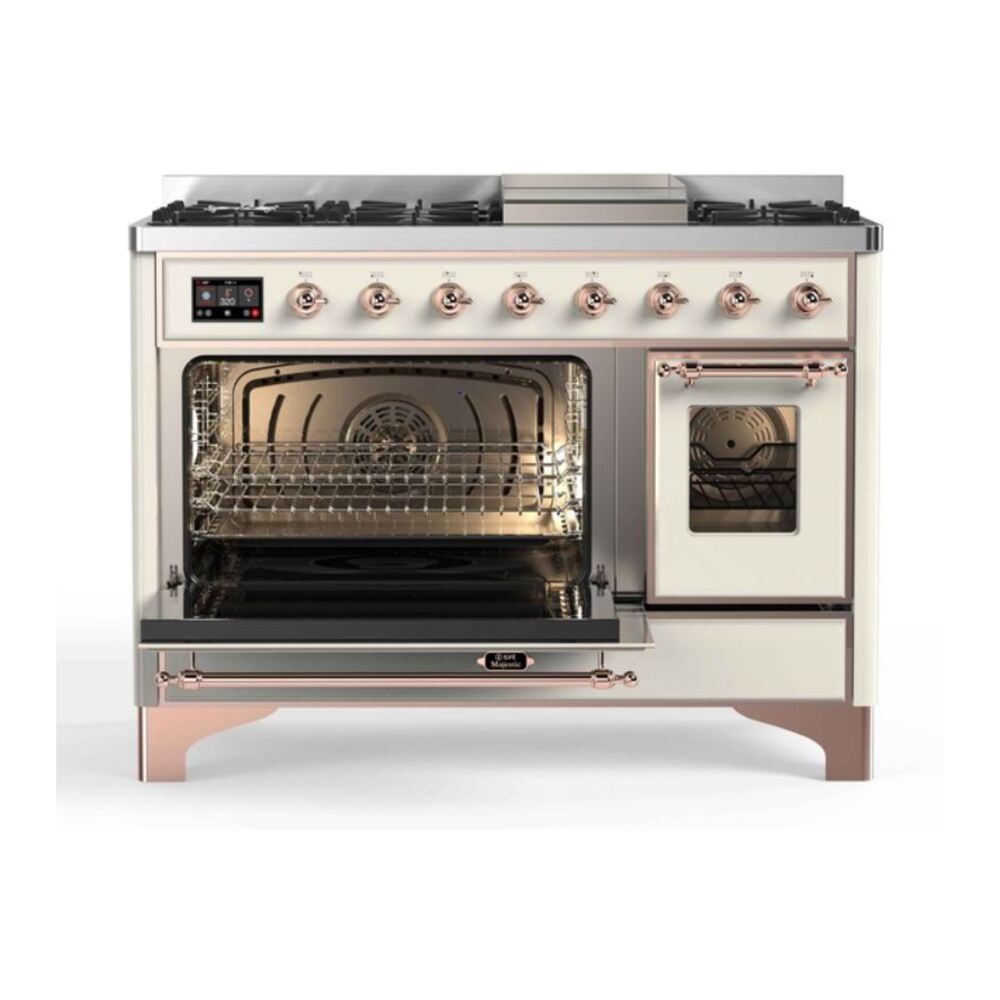 ILVE UM12F Majestic II 48 inch Dual Fuel Range with 8 Burners, Griddle