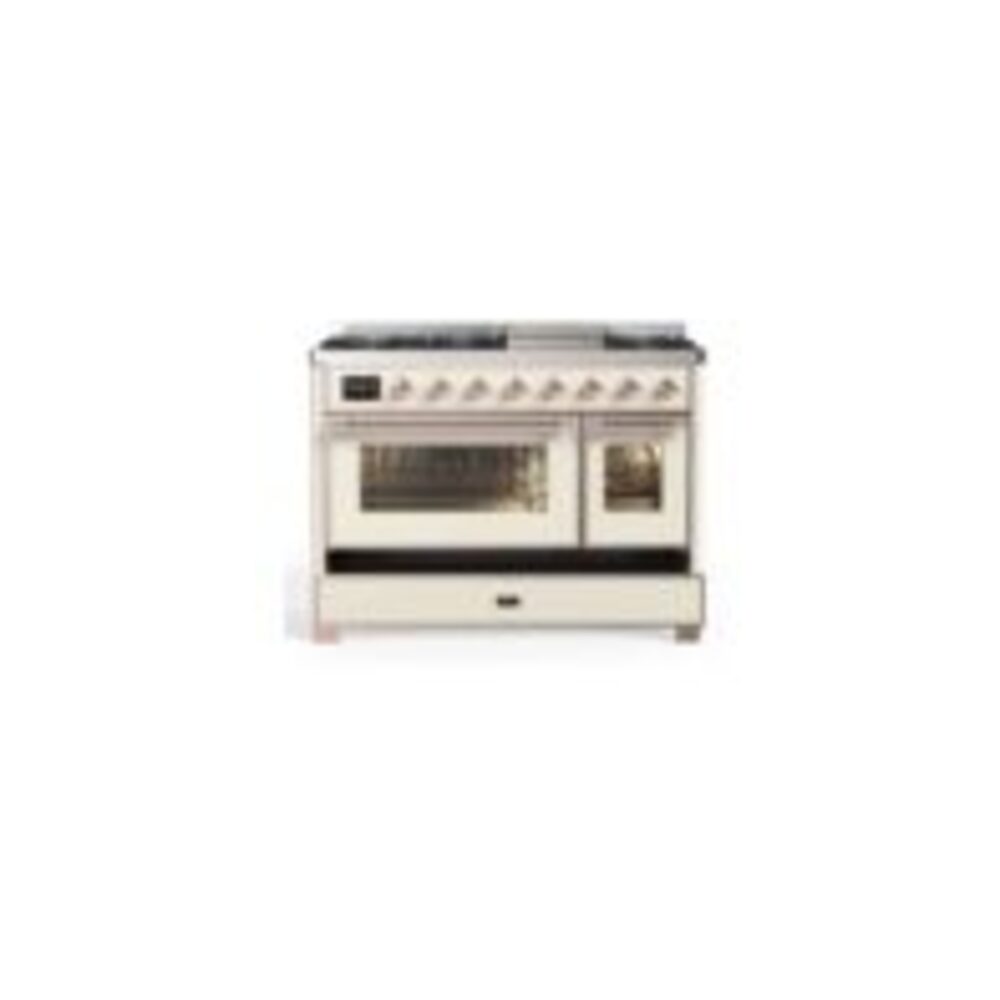 ILVE UM12F Majestic II 48 inch Dual Fuel Range with 8 Burners, Griddle