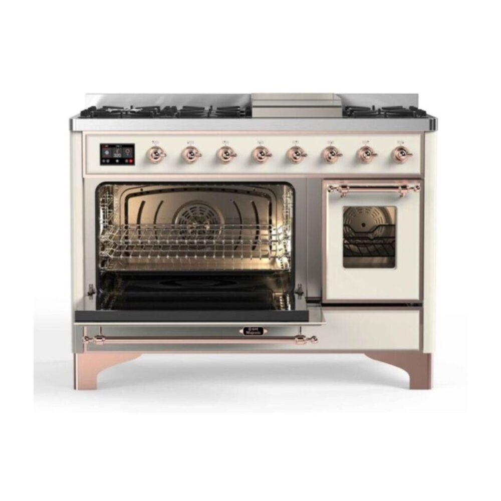 ILVE UM12F Majestic II 48 inch Dual Fuel Range with 8 Burners, Griddle