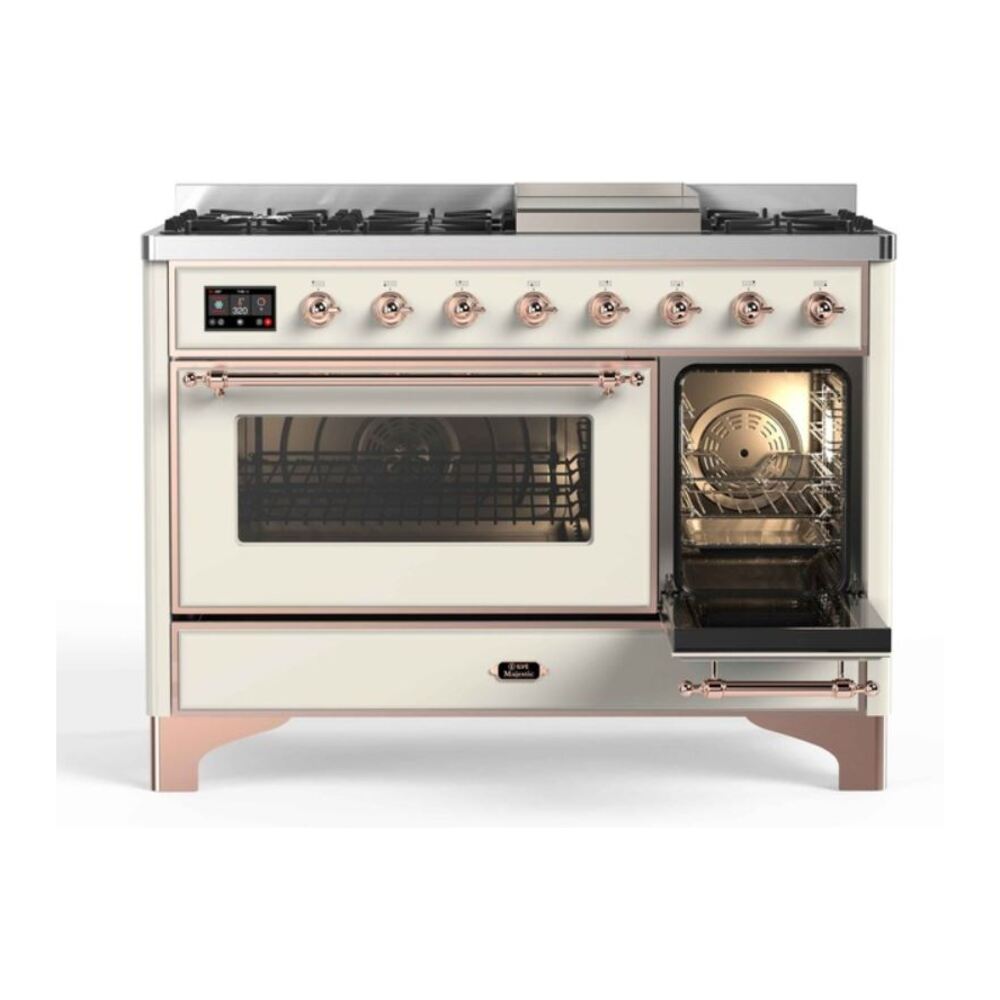 ILVE UM12F Majestic II 48 inch Dual Fuel Range with 8 Burners, Griddle