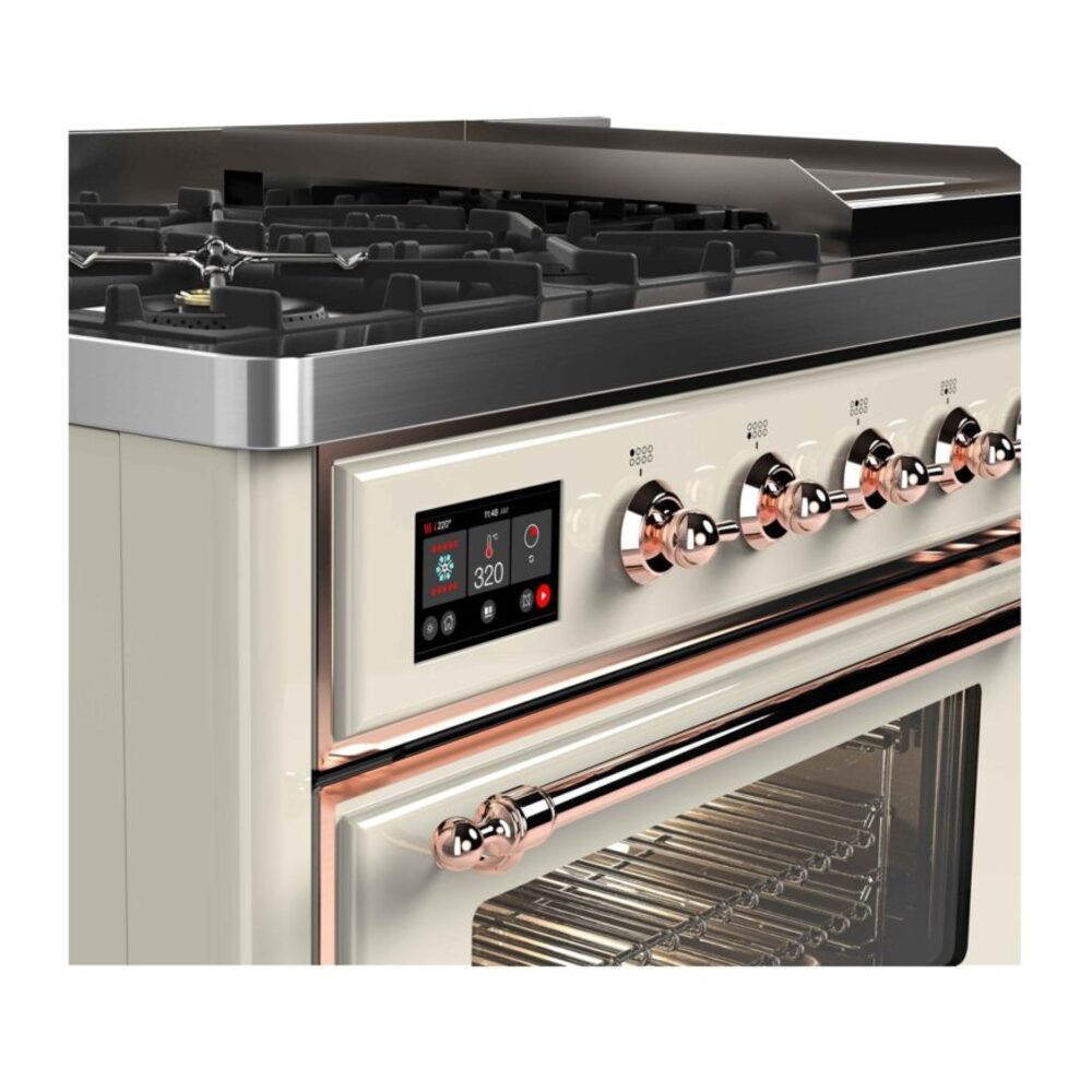 ILVE UM12F Majestic II 48 inch Dual Fuel Range with 8 Burners, Griddle