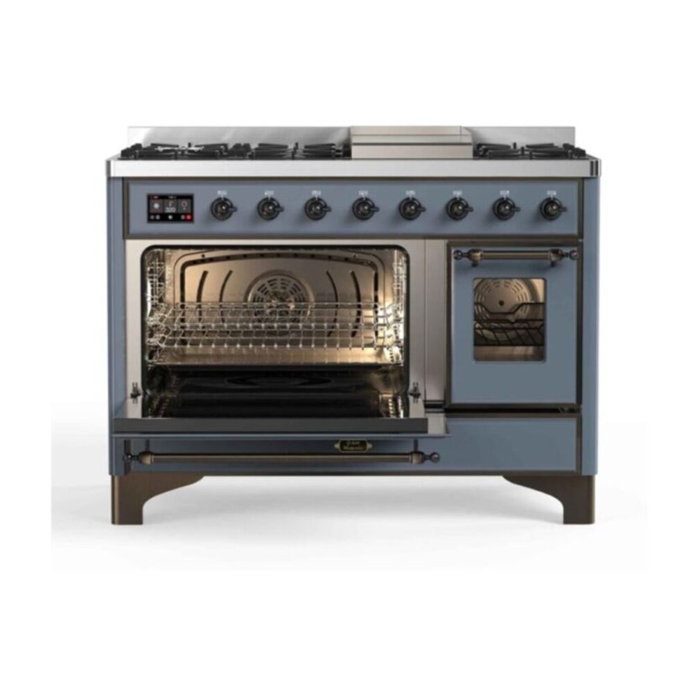 ILVE UM12F Majestic II 48 inch Dual Fuel Range with 8 Burners, Griddle