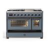 ILVE UM12F Majestic II 48 inch Dual Fuel Range with 8 Burners, Griddle