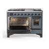 ILVE UM12F Majestic II 48 inch Dual Fuel Range with 8 Burners, Griddle