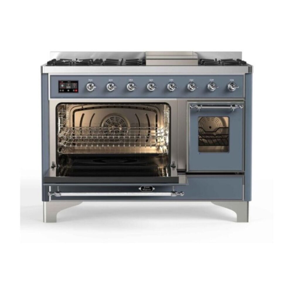 ILVE_UM12FDNS3BGCLP_Majestic_II_48"_Dual_Fuel_Range_left_oven