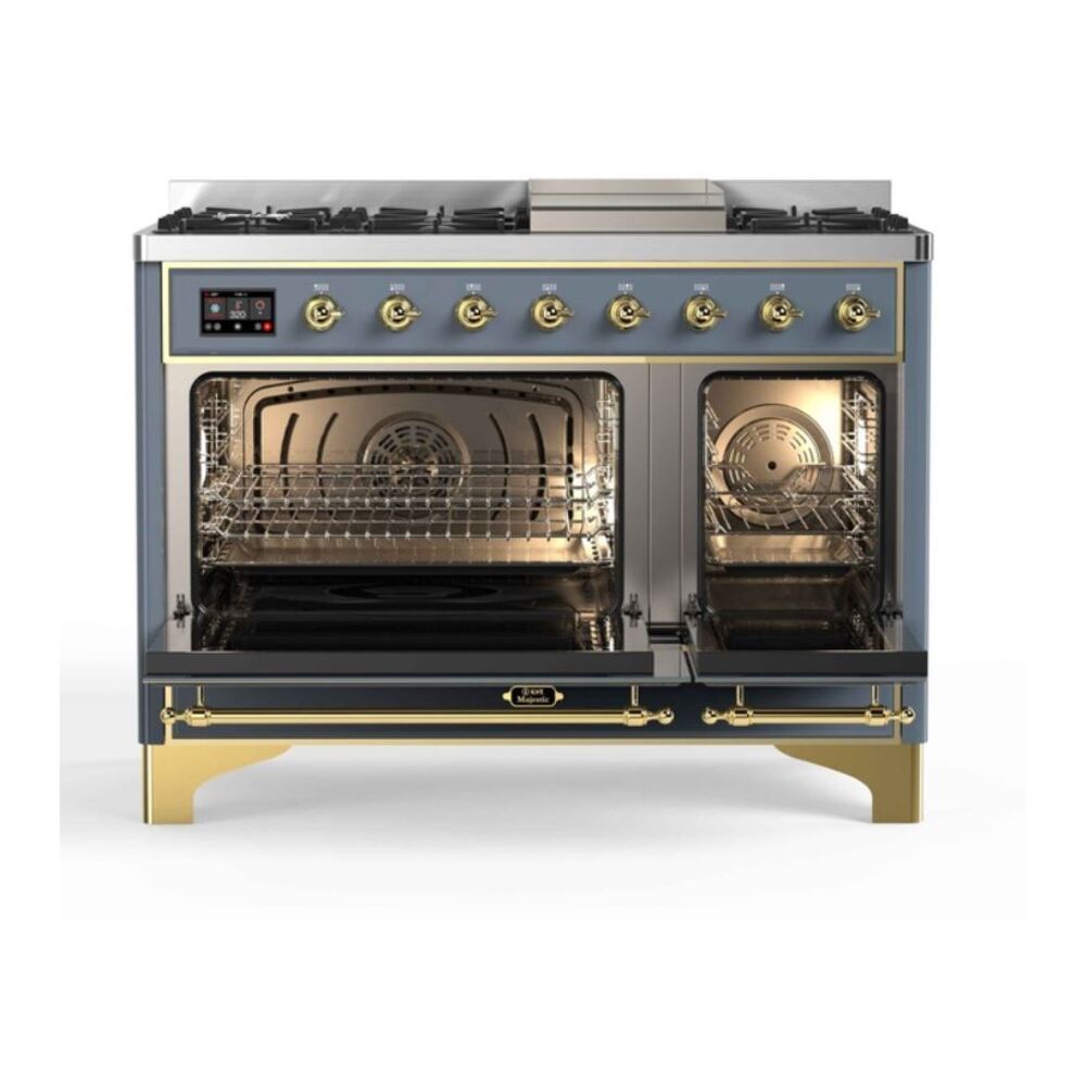 ILVE_UM12FDNS3BGGLP_Majestic_II_48"_Dual_Fuel_Range_oven_opened