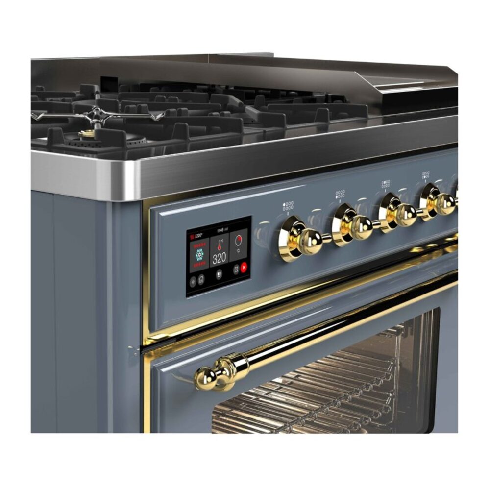 ILVE_UM12FDNS3BGG_Majestic_II_48"_Dual_Fuel_Range_front