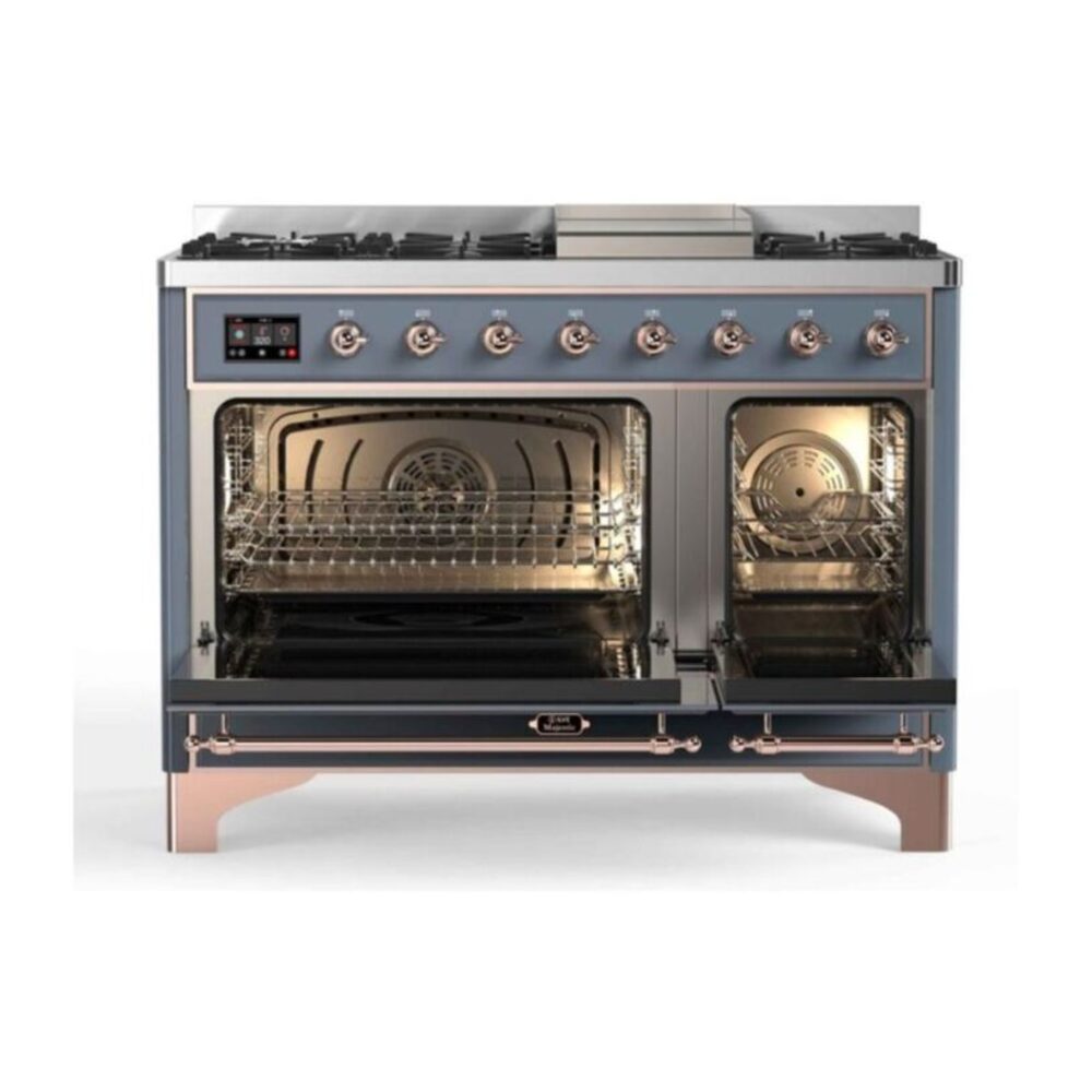 ILVE_UM12FDNS3BGPLP_Majestic_II_48"_Dual_Fuel_Range_oven_opened