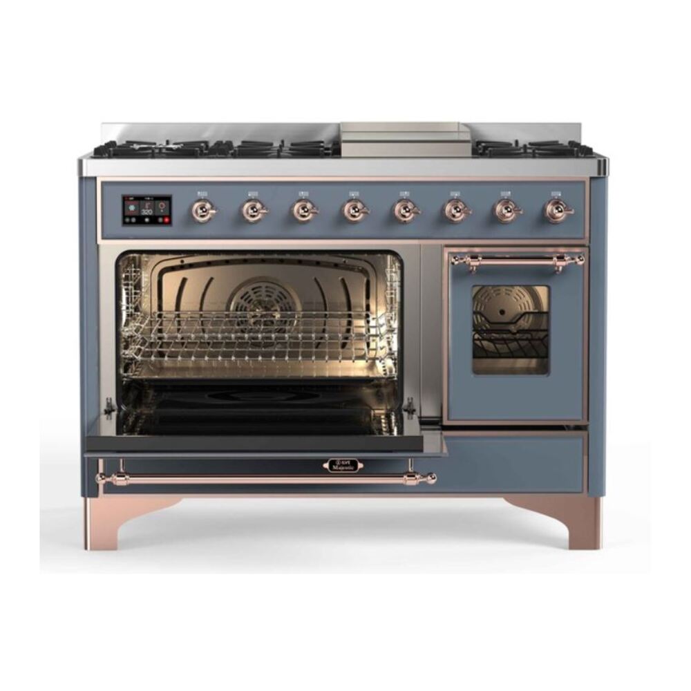 ILVE_UM12FDNS3BGPLP_Majestic_II_48"_Dual_Fuel_Range_left_oven