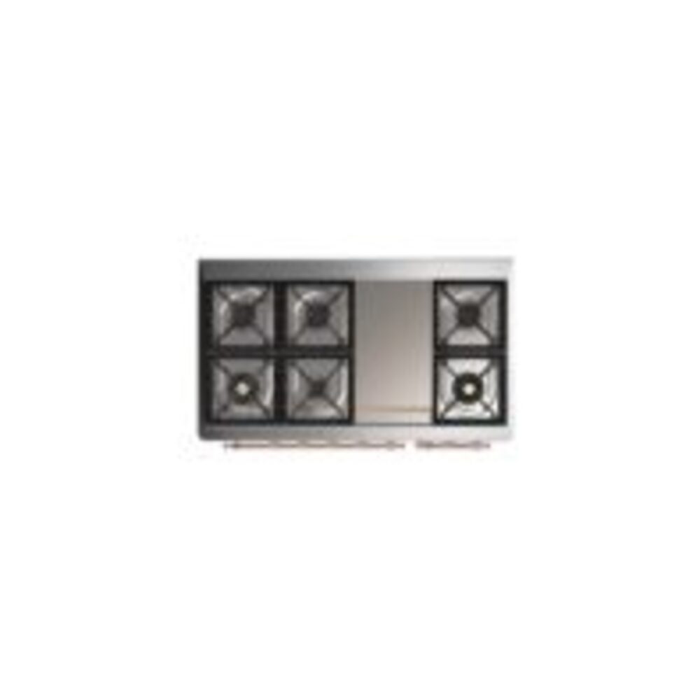 ILVE UM12F Majestic II 48 inch Dual Fuel Range with 8 Burners, Griddle