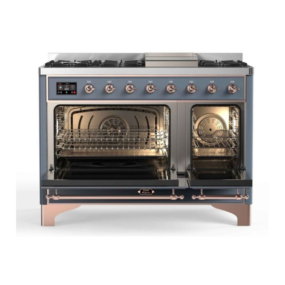 ILVE_UM12FDNS3BGP_Majestic_II_48"_Dual_Fuel_Range_oven_opened
