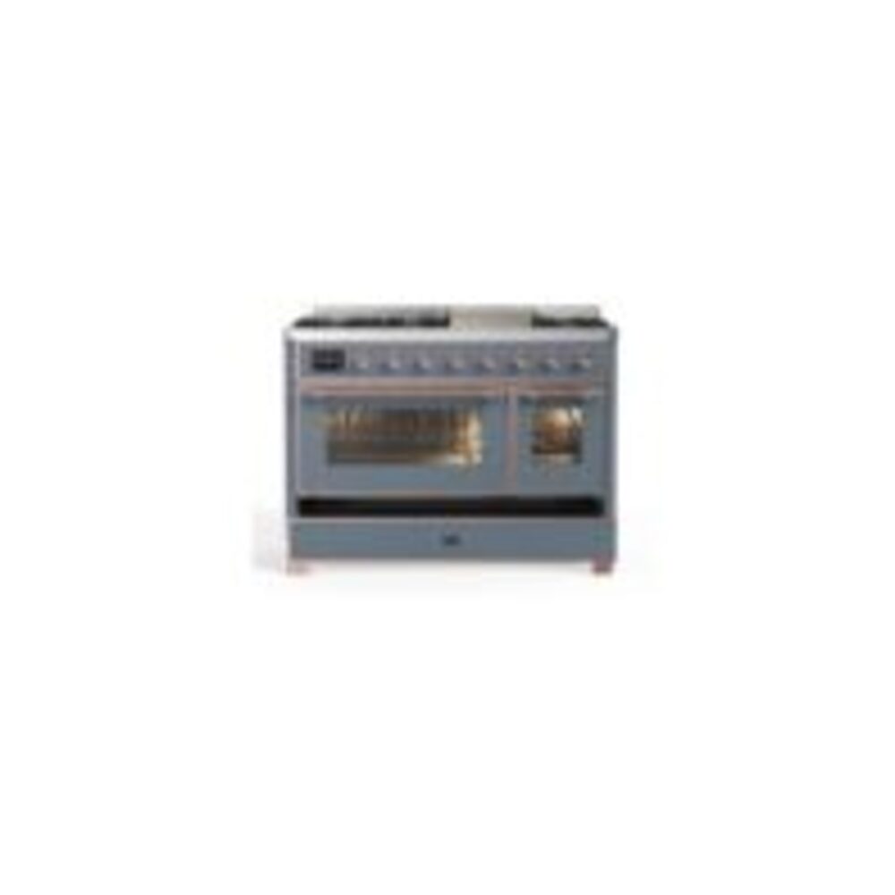 ILVE_UM12FDNS3BGP_Majestic_II_48"_Dual_Fuel_Range_drawer_opened