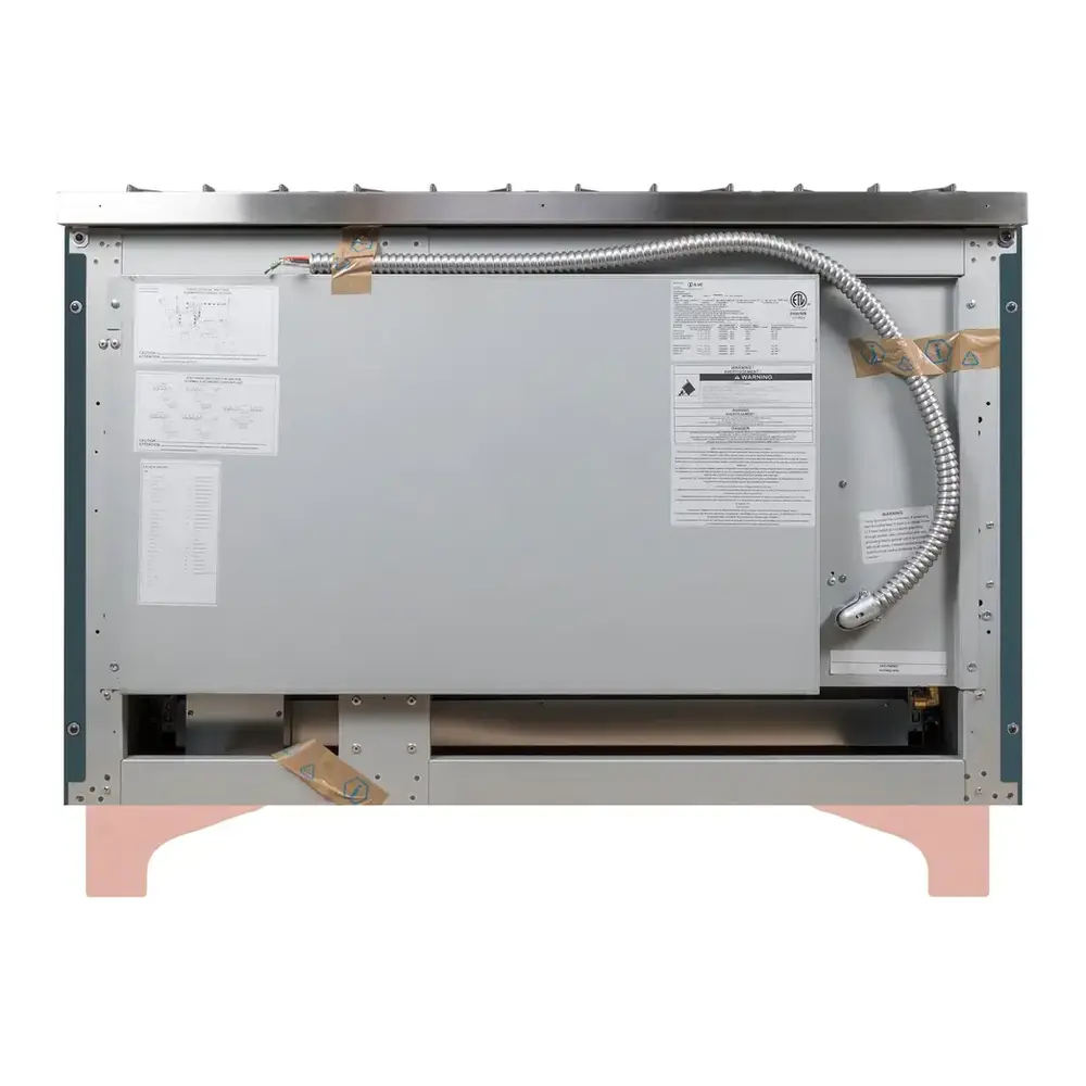 ILVE UM12FDNS3BGP Majestic II 48 inch Dual Fuel Range with 8 Black Brass Burners, Griddle (Natural Gas, Triple Glass Door, Blue Grey, Copper) 12 ILVE_UM12FDNS3BGP_Majestic_II_48"_Dual_Fuel_Range_rear_view