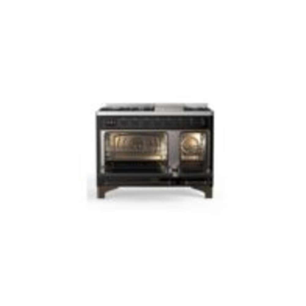 ILVE_UM12FDNS3BKBLP_Majestic_II_48"_Dual_Fuel_Range_Top_Angle