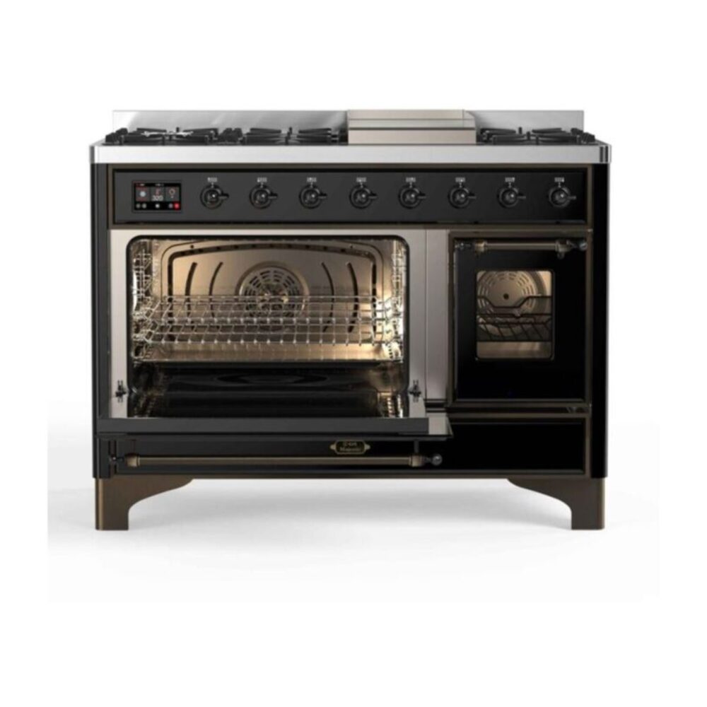 ILVE UM12F Majestic II 48 inch Dual Fuel Range with 8 Burners, Griddle