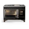 ILVE UM12F Majestic II 48 inch Dual Fuel Range with 8 Burners, Griddle