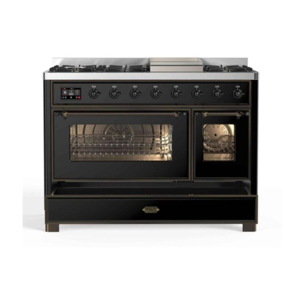 ILVE UM12F Majestic II 48 inch Dual Fuel Range with 8 Burners, Griddle
