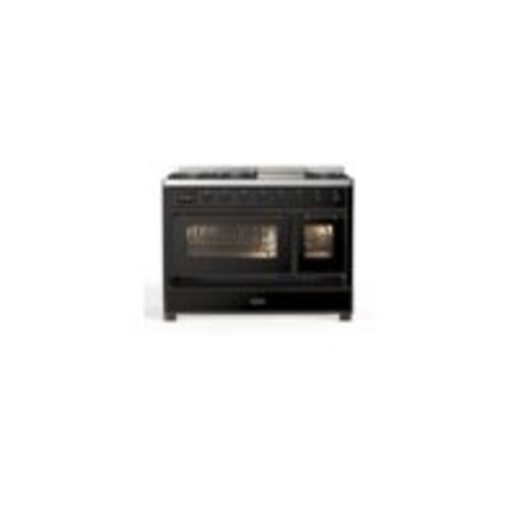 ILVE UM12F Majestic II 48 inch Dual Fuel Range with 8 Burners, Griddle