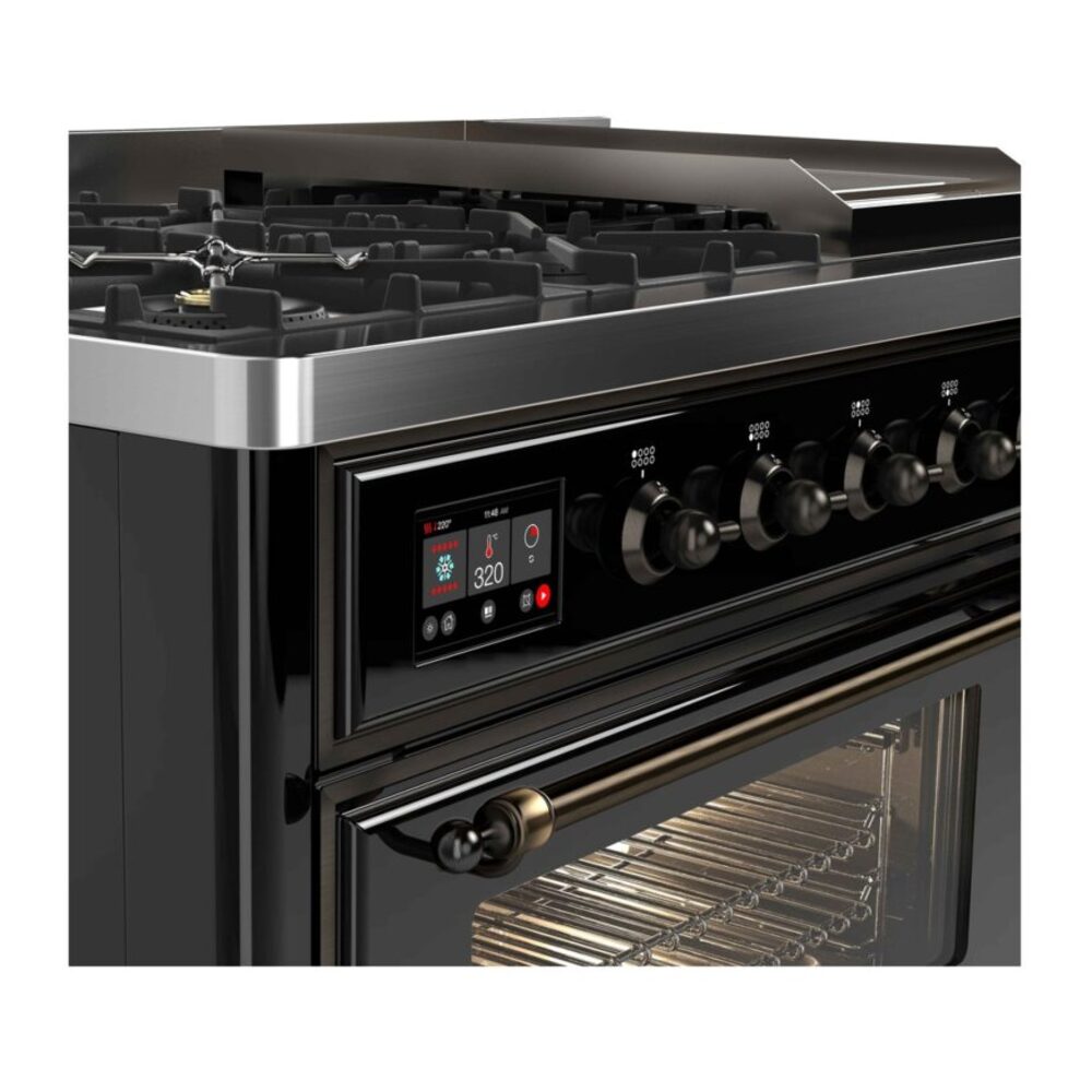 ILVE UM12F Majestic II 48 inch Dual Fuel Range with 8 Burners, Griddle