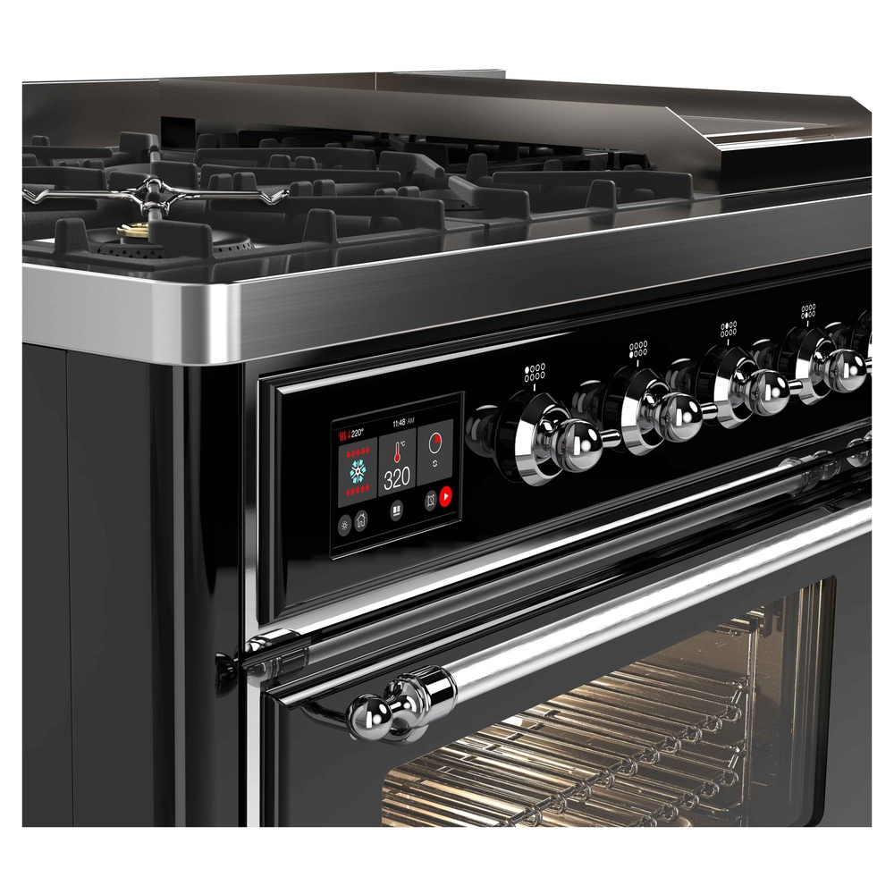ILVE_UM12FDNS3BKCLP_Majestic_II_48"_Dual_Fuel_Range_front