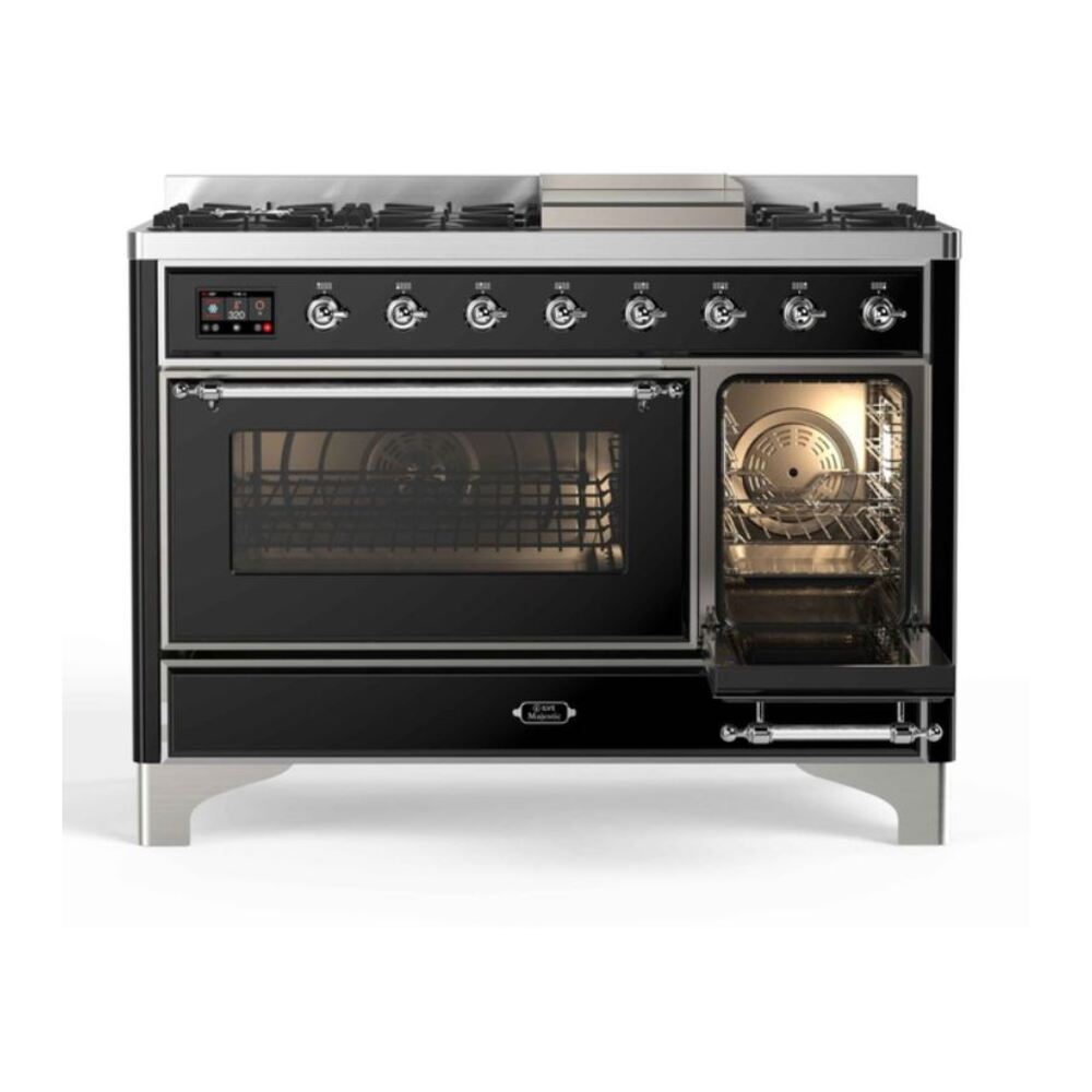 ILVE_UM12FDNS3BKCLP_Majestic_II_48"_Dual_Fuel_Range_right_oven