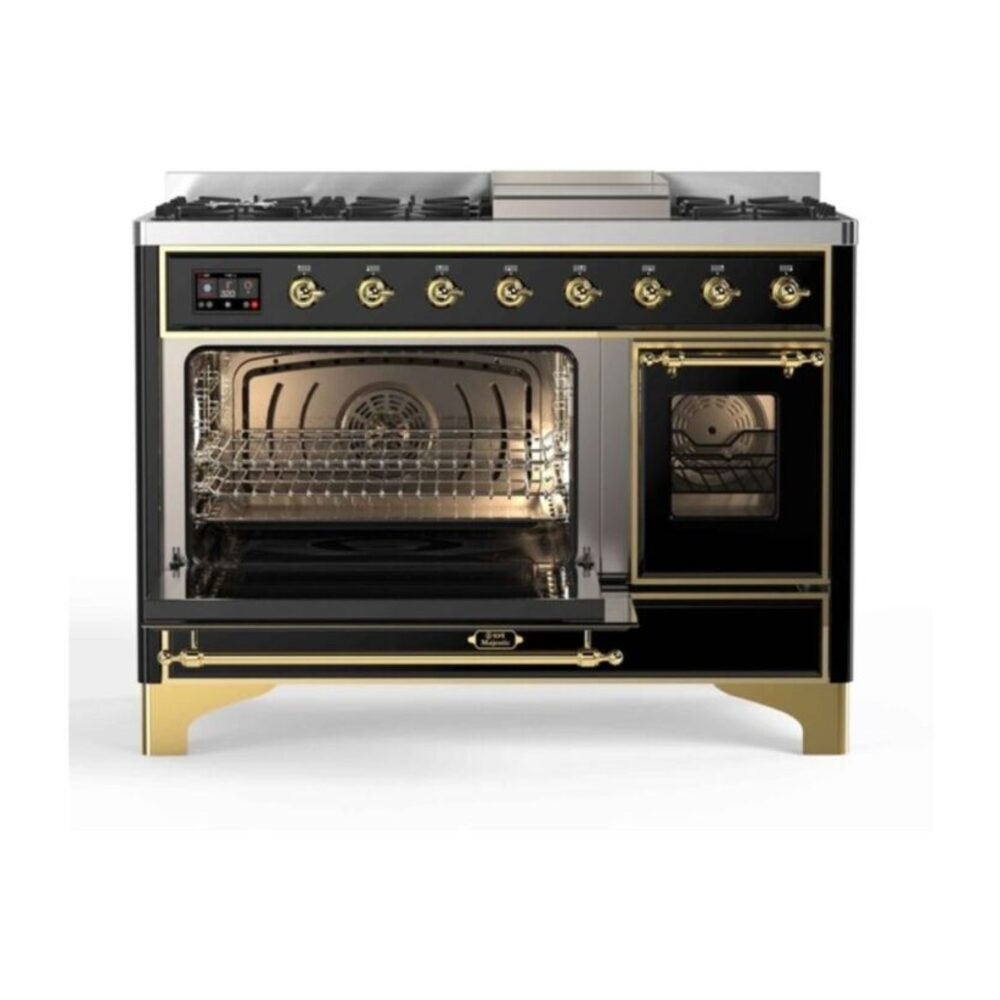 ILVE_UM12FDNS3BKGLP_Majestic_II_48"_Dual_Fuel_Range_left_oven