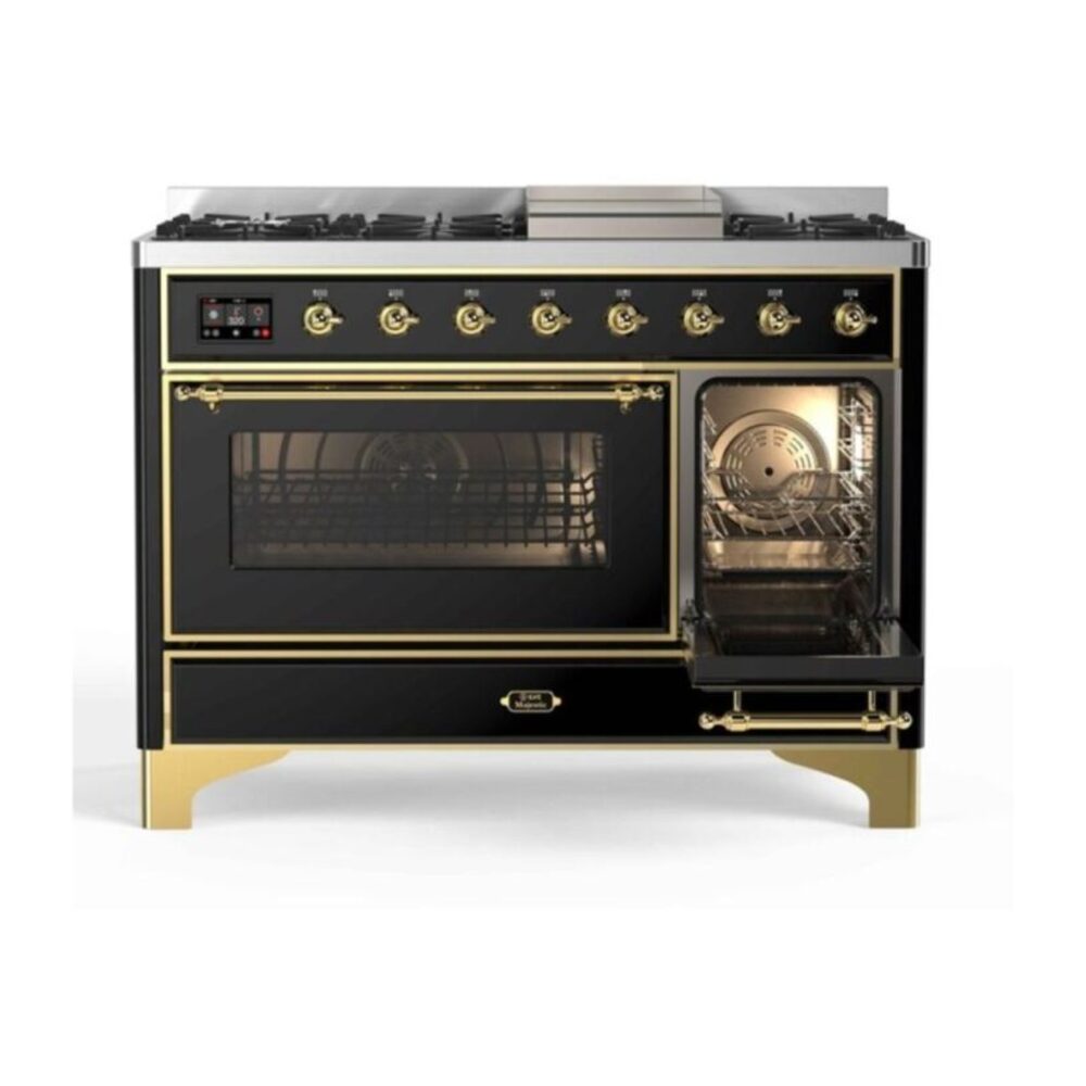 ILVE_UM12FDNS3BKGLP_Majestic_II_48"_Dual_Fuel_Range_right_oven