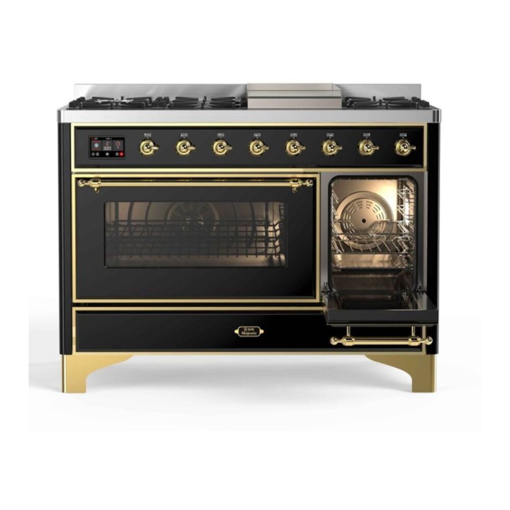ILVE_UM12FDNS3BKGLP_Majestic_II_48"_Dual_Fuel_Range_right_oven