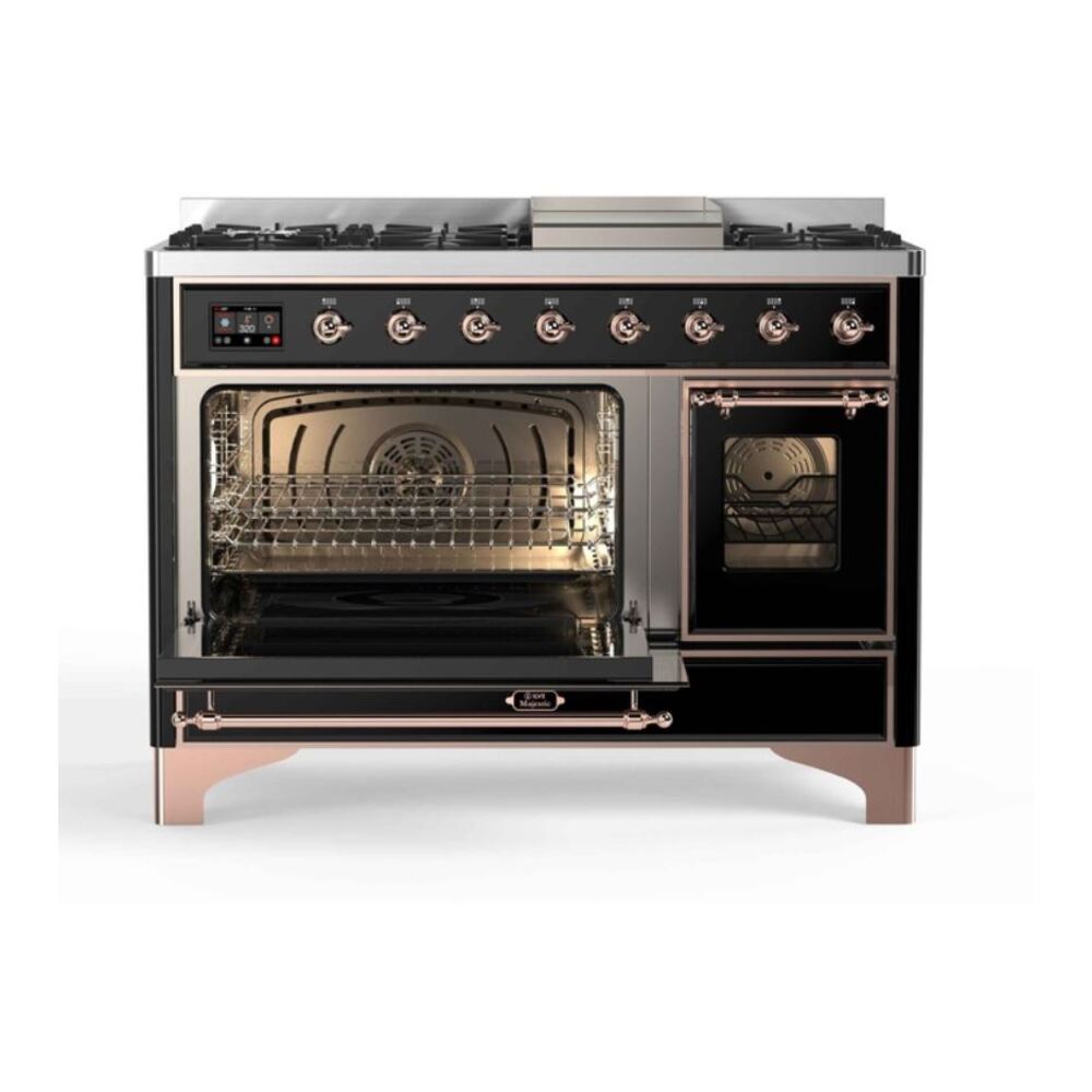 ILVE UM12F Majestic II 48 inch Dual Fuel Range with 8 Burners, Griddle