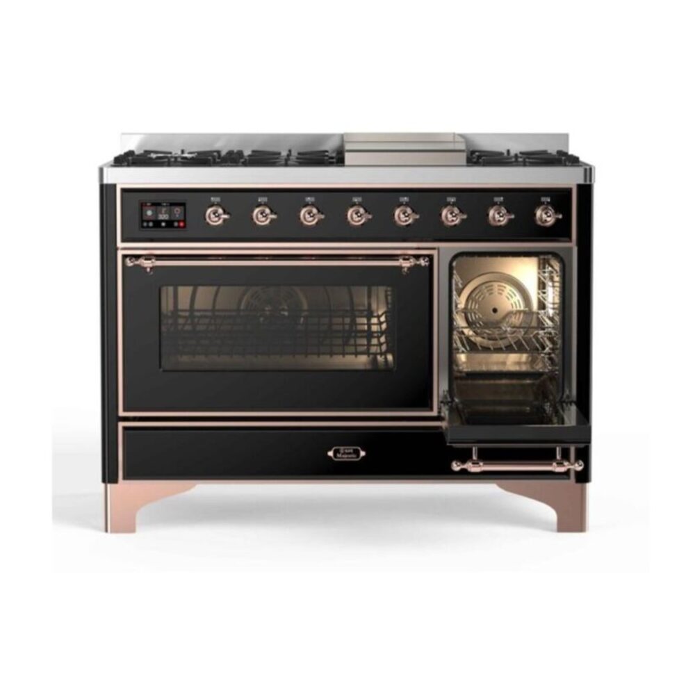 ILVE UM12F Majestic II 48 inch Dual Fuel Range with 8 Burners, Griddle