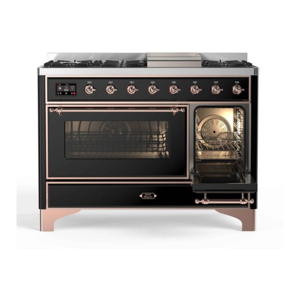 ILVE UM12F Majestic II 48 inch Dual Fuel Range with 8 Burners, Griddle