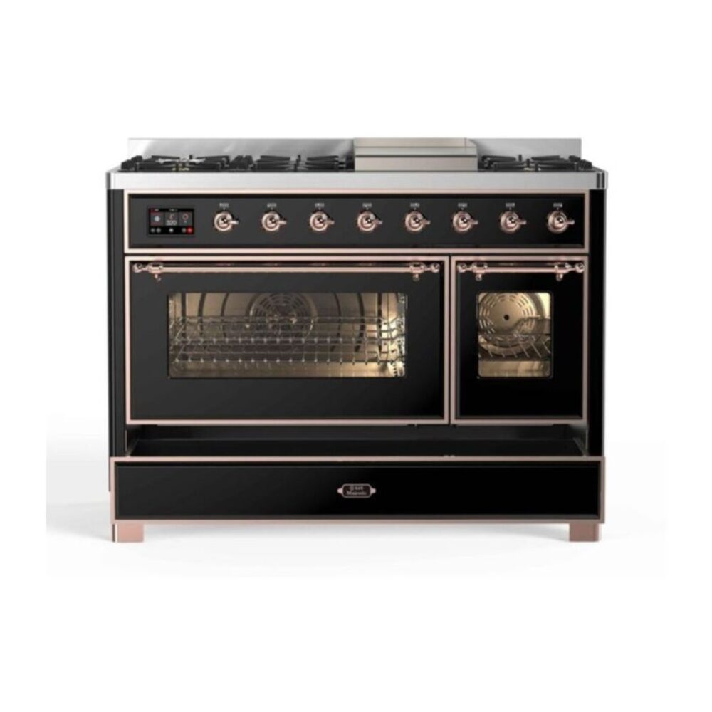 ILVE UM12F Majestic II 48 inch Dual Fuel Range with 8 Burners, Griddle
