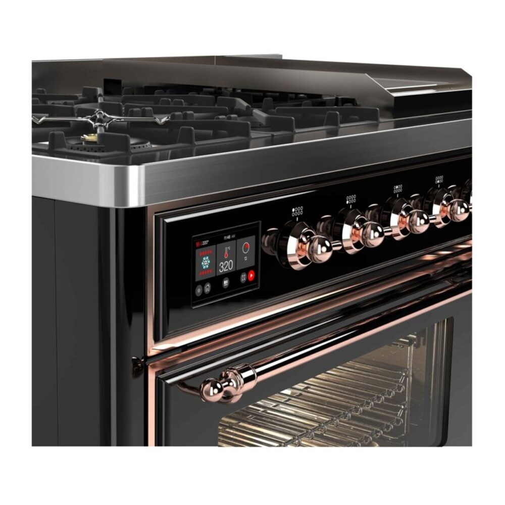 ILVE UM12F Majestic II 48 inch Dual Fuel Range with 8 Burners, Griddle