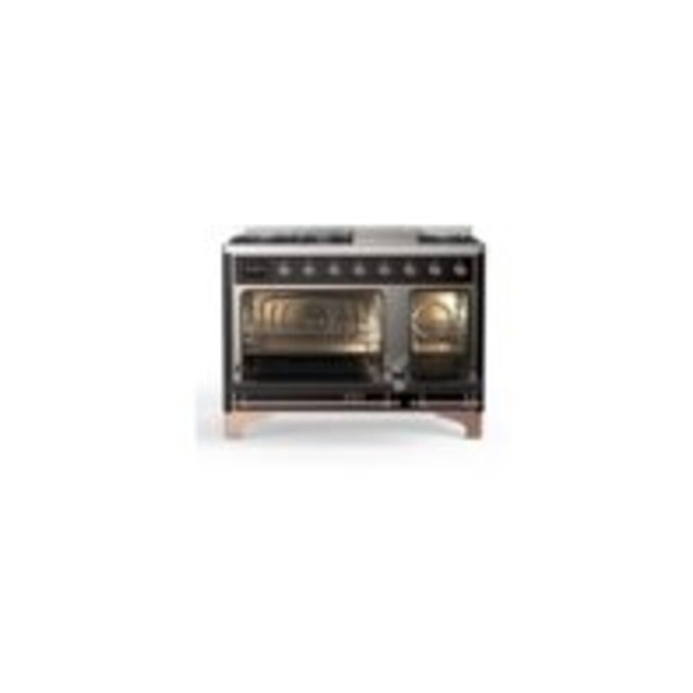 ILVE_UM12FDNS3BKPLP_Majestic_II_48"_Dual_Fuel_Range_Top_Angle