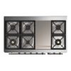 ILVE UM12F Majestic II 48 inch Dual Fuel Range with 8 Burners, Griddle