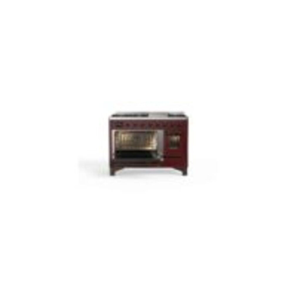 ILVE UM12F Majestic II 48 inch Dual Fuel Range with 8 Burners, Griddle