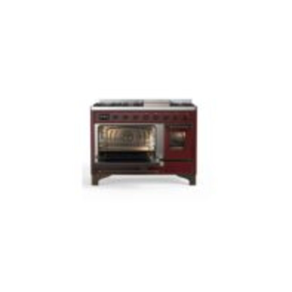 ILVE UM12F Majestic II 48 inch Dual Fuel Range with 8 Burners, Griddle