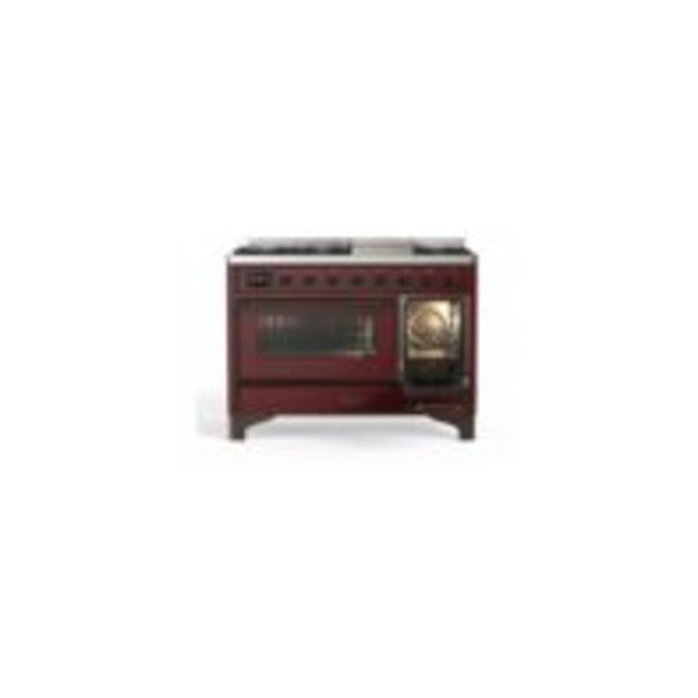 ILVE UM12F Majestic II 48 inch Dual Fuel Range with 8 Burners, Griddle