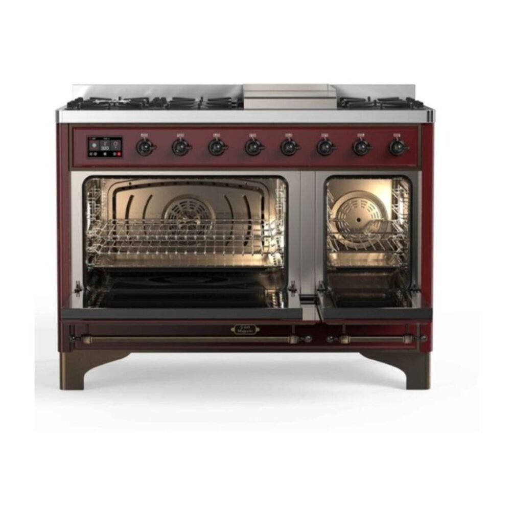 ILVE_UM12FDNS3BUB_Majestic_II_48_Dual_Fuel_Range_Top_Angle