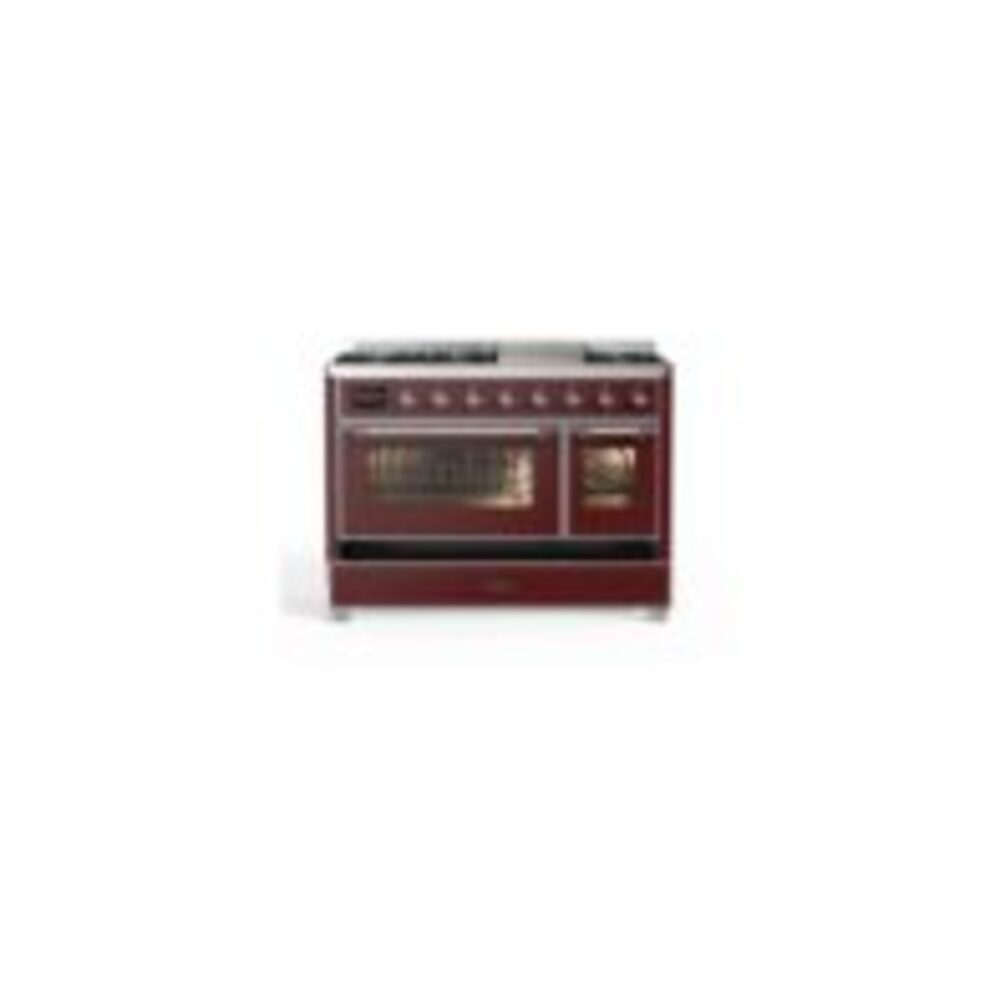 ILVE UM12F Majestic II 48 inch Dual Fuel Range with 8 Burners, Griddle
